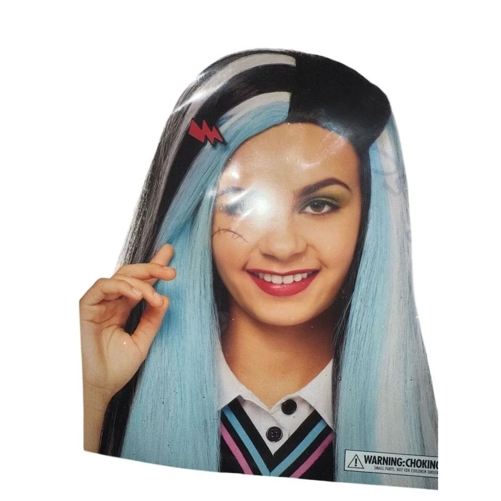Monster High Frankie Stein Child Wig‎ Multicolor Halloween Party